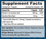 Haya Labs Vitamin C with Rose Hips 500mg (100 Capsules)-Haya Labs-Apex Supplements