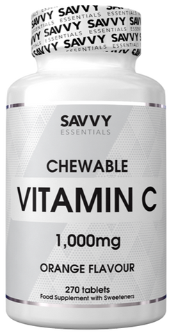 Savvy Essentials Chewable Vitamin C 1000mg (180 tabs)